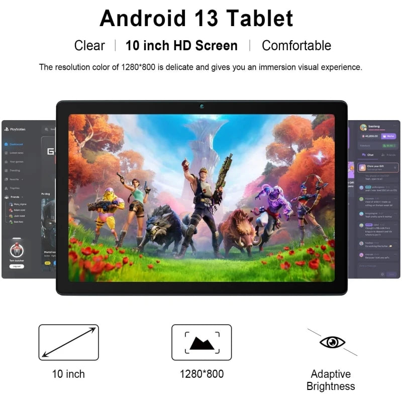 10.1 INCH K11 RAM 6GB RAM Expand DDR ROM 64GB Android 13 Tablet PC CPU SC7731 Quad-Core  1280 x 800 IPS Type-C USB WIFI  5000mAh