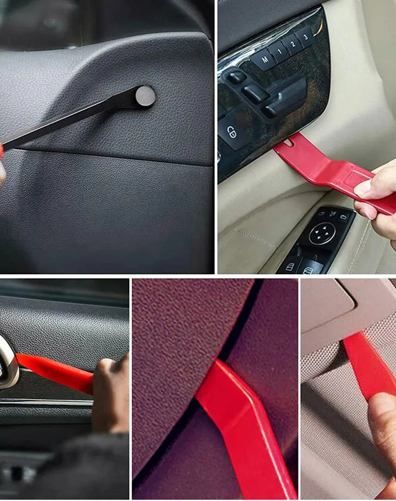 Car Panel Removal Set 5-Pcs Multifunctional Without Scratches Disassembly Panel And Audio Auto Door Trim Removal Tool Kit Blue