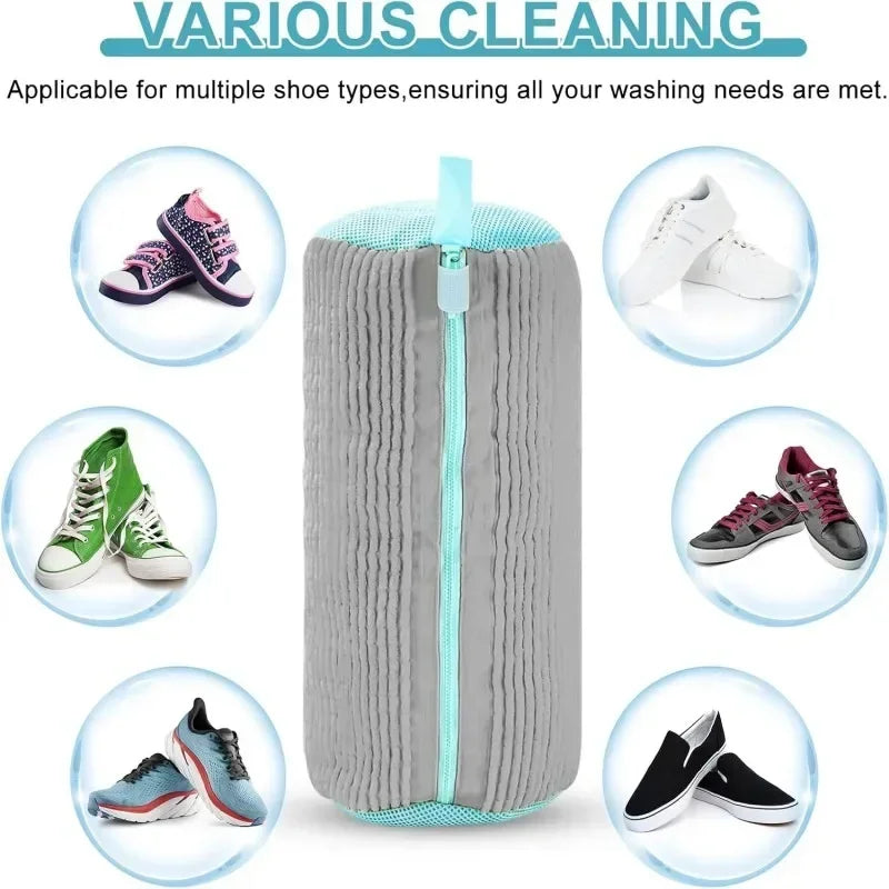 1/2PCS Wash Shoes Bag Padded Net Laundry Shoes Protector Fluffy fibers Polyester Washing Shoes Machine Laundry Bag Drying Bags
