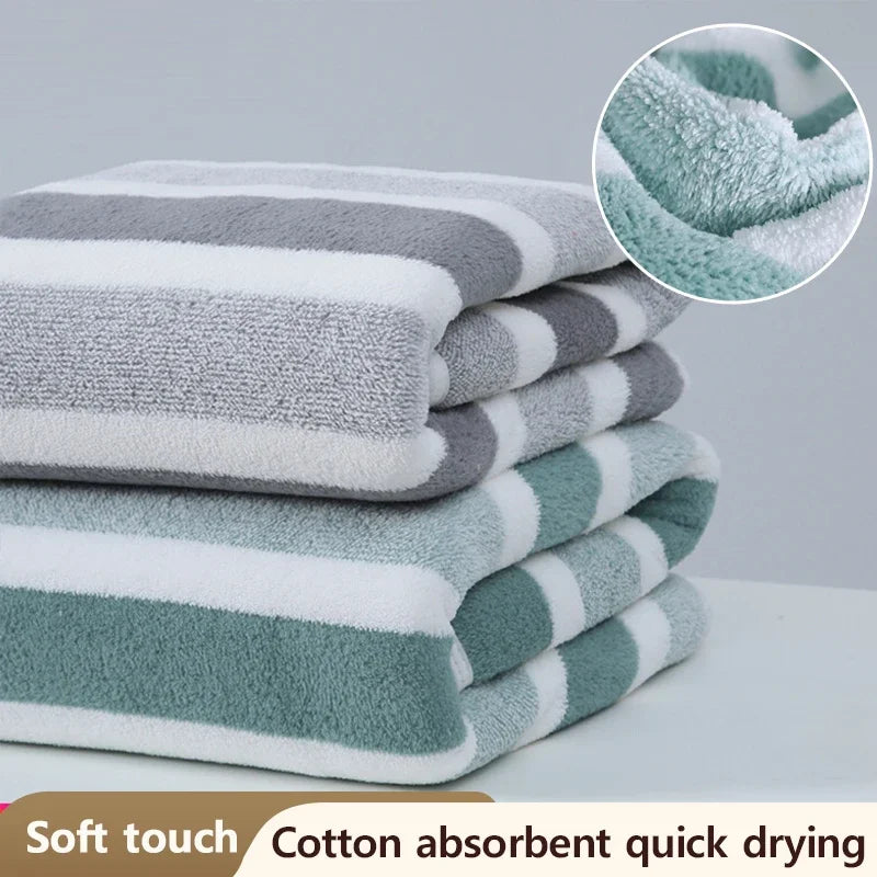 1 Pc Thickened Absorbent Bath Towel Soft Face Towel for Home Bathroom