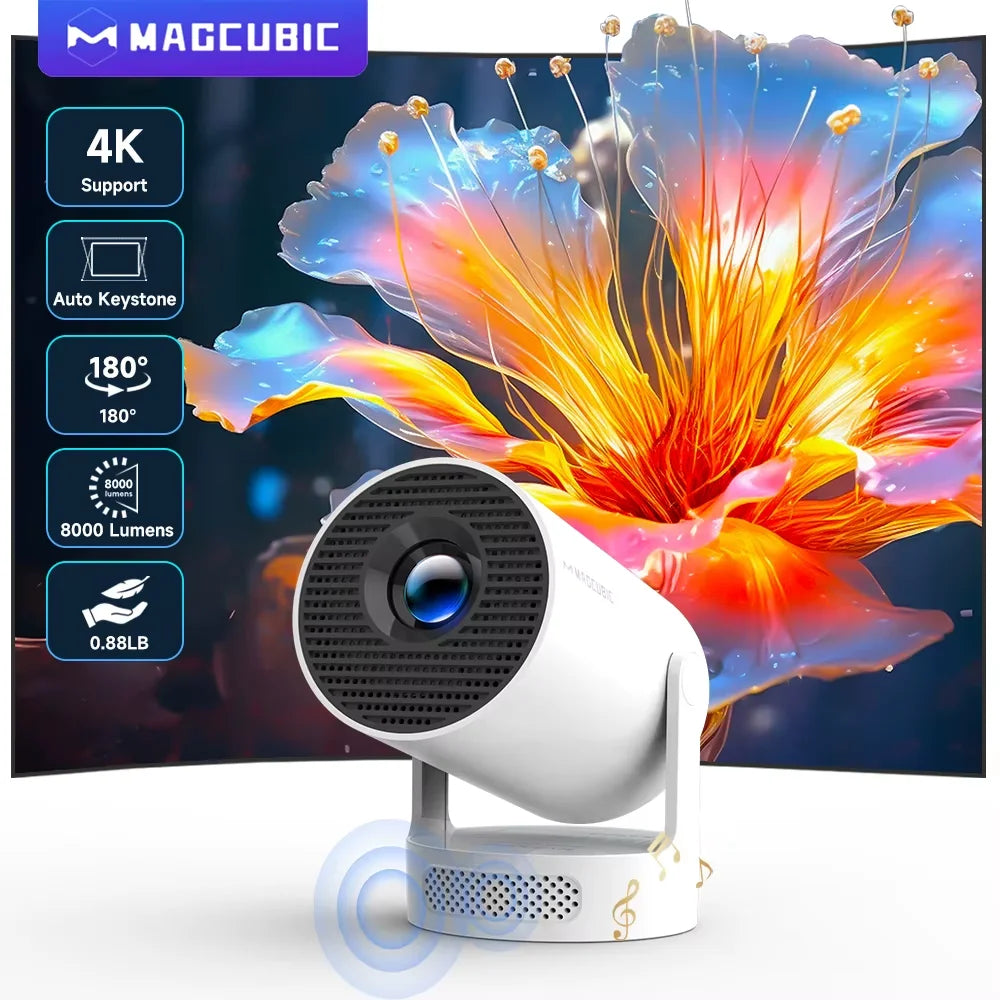 Magcubic 8K Wifi6 Projector 290ANSI Android 14 Dual WIFI Allwinner H726 BT5.0 1280*720P Home Cinema Outdoor portable HY300 Pro +