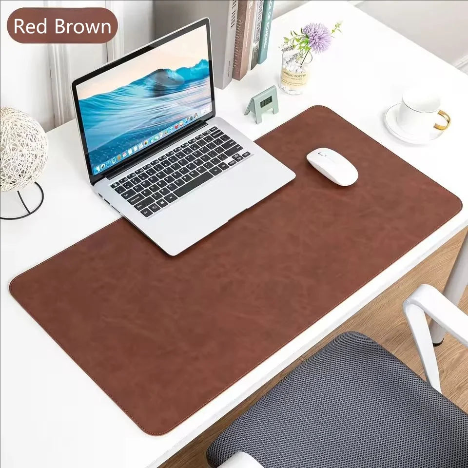 Office Desk Cushion Waterproof PU Mouse Pad Desk Mat Protective Cover Large Mousepad Computer Laptop Non-slip Keyboard Mats