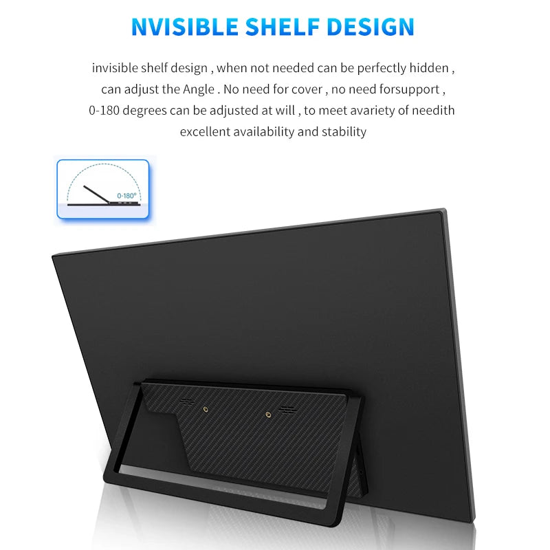 HGFRTEE 18.5inch 100Hz Portable Monitor With VESA Hole Stand PC Gaming Extended Display ADS-IPS Large screen Support Type-C HDMI