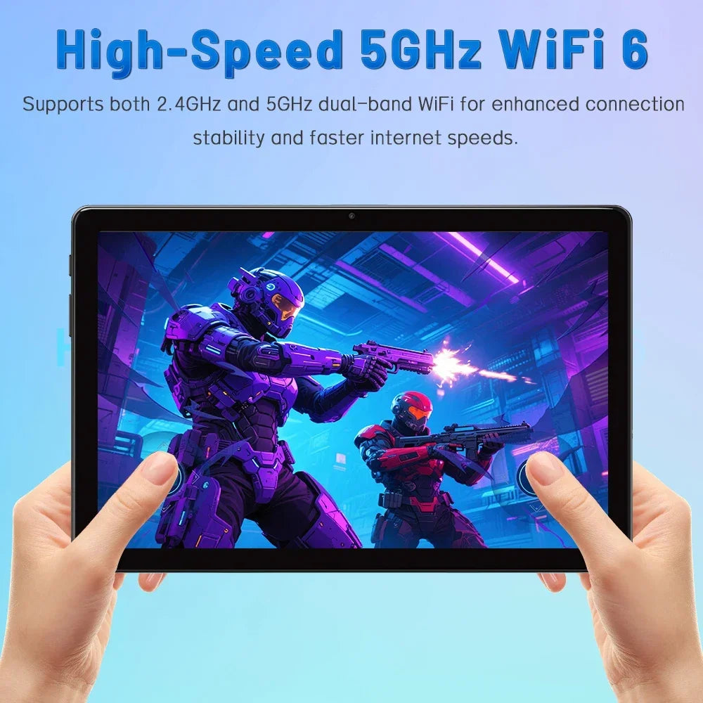 2025 Android 15 Tablet with Keyboard, 12GB+128GB+1TB Expand, 10.1 Inch Octa-Core 2-in-1 Tablets with 6000mAh Battery, Dual Wifi