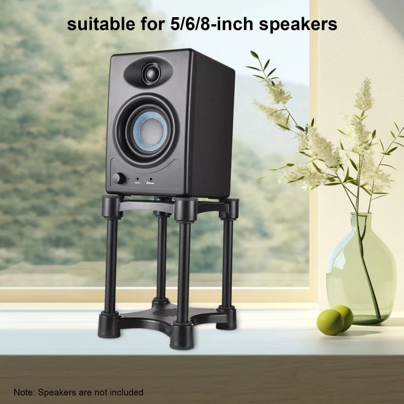 Desktop Speaker Stands Monitor Audio Bracket Shock Absorber Bracket Removable Speaker Monitor Stands for 5/6/8-inch Speaker