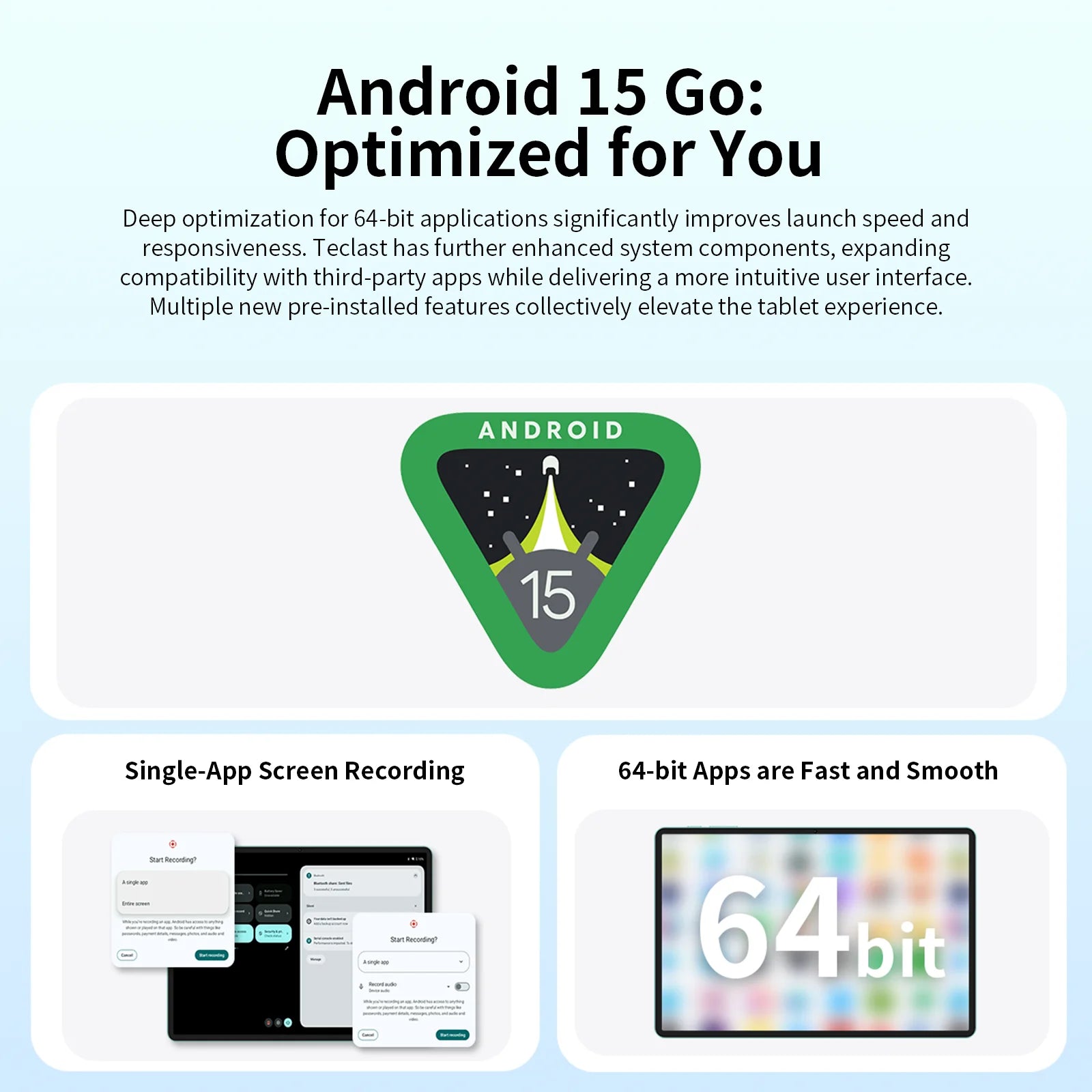 Teclast P33 Tablet Android 15 10.1" IPS A333 5-core Max 9GB RAM(3GB+6GB Expansion) 64GB ROM Wi-Fi 6 Type-C 6000mAh Tablets PC
