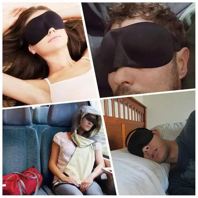 Breathable 3D Sleeping Eye Mask Strong Blackout Eye Mask Eye Mask Soft Portable Blindfold Travel Eyeshade for School Home Office