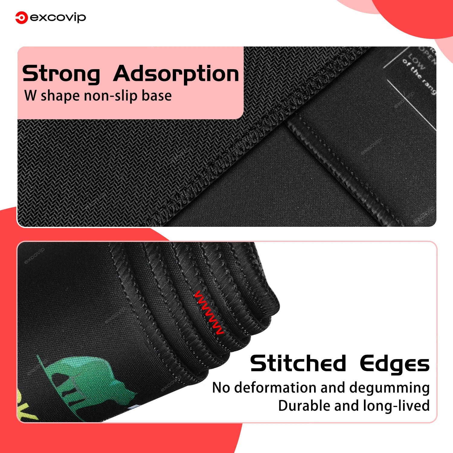 EXCO Stock Market Trader Mouse Pad Large Candlestick Pattern Chart Keyboard Mousepad Investor Desk Mat Stitched Edge Rubber Base