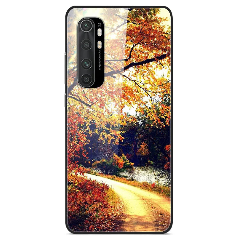 For Xiaomi Mi Note 10 Lite RU 6 GB 128 GB Case Tempered Glass Hard Back Cover For Xiaomi Mi Note 10 Lite Case Note10 Lite Fundas