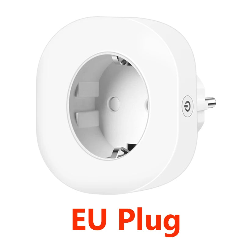 BORUIDAPLS Tuya Zigbee Smart Socket EU/FR/Israel/Brazil/Switzerland 16A With Power Monitoring Voice Control Alexa Google Home