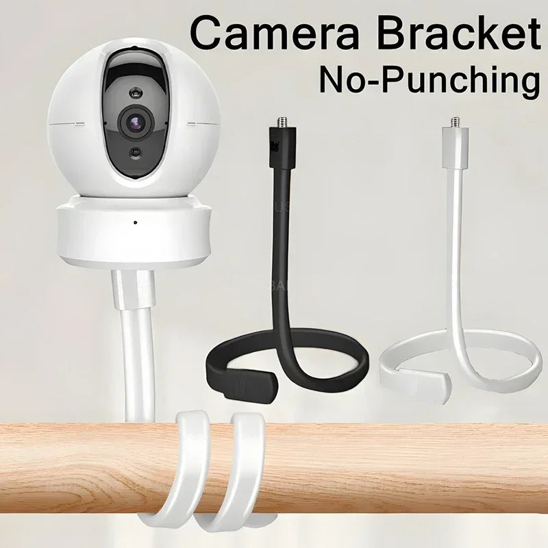 Universal Thread Gooseneck Camera Stand Silicone Webcam Stand 360° Adjustable Holder Creative Bracket Home Baby Monitor Bracket