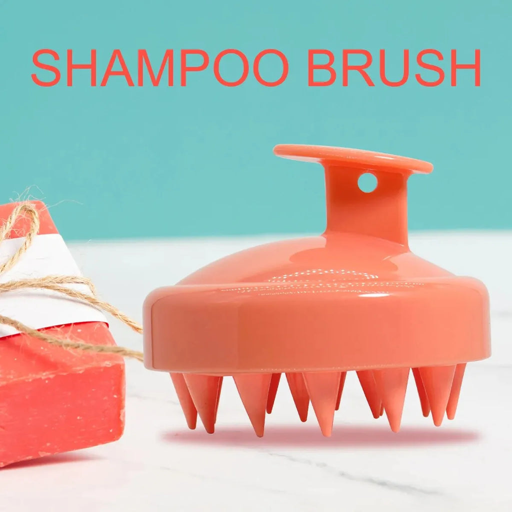 1 pcs silicone soft shampoo brush scalp massage comb thoroughly clean scalp body massage brush hair salon hair brush