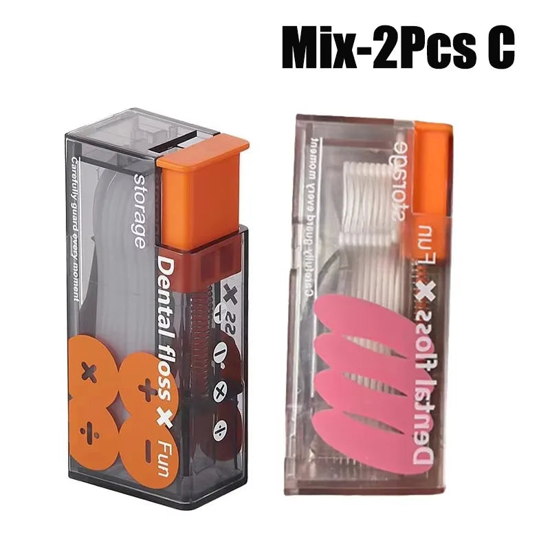 50-1000pcs Portable Dental Floss Toothpicks Teeth Stick Tooth Cleaning Interdental Brush Portable Dental Flosser For Home Travel