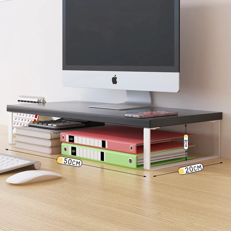 Monitor Raising Stand 30/40/50CM Base Bracket Desktop Computer Heightening Shelf Home Office Storage Holders Rack Organizer