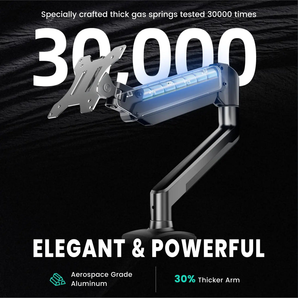 Nearhub MS-001 Monitor Arm Mount Bracket Single Arm,Flexible Adjustment 180° Swivel 360°Rotation Support Monitor Arm Stand