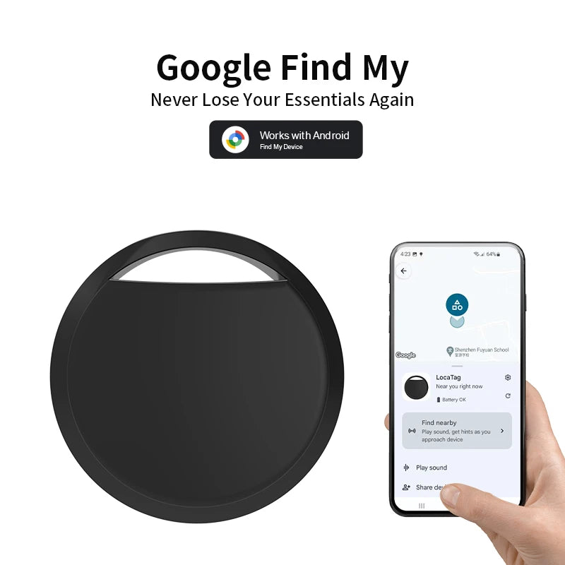 Smart Location Tracker for Android Phones Work With Google's Find Hub App Key Finder Smart Tag for Xiaomi Samsung Pixel OnePlus