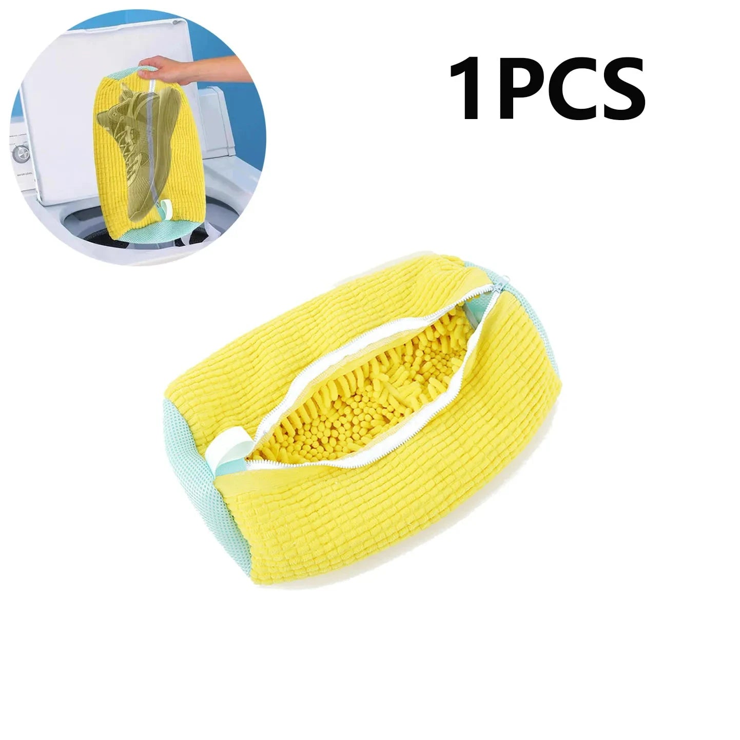1/2PCS Wash Shoes Bag Padded Net Laundry Shoes Protector Fluffy fibers Polyester Washing Shoes Machine Laundry Bag Drying Bags
