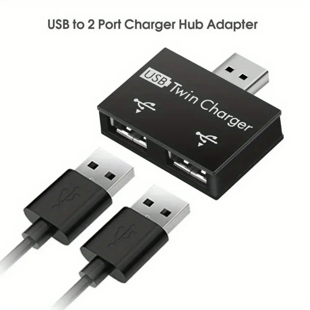 HUB USB Adapter Extender Mini Splitter Box 1 to 2 Ports High Speed Female USB2.0 For PC Laptop U Disk Card Reader Mouse Keyboard