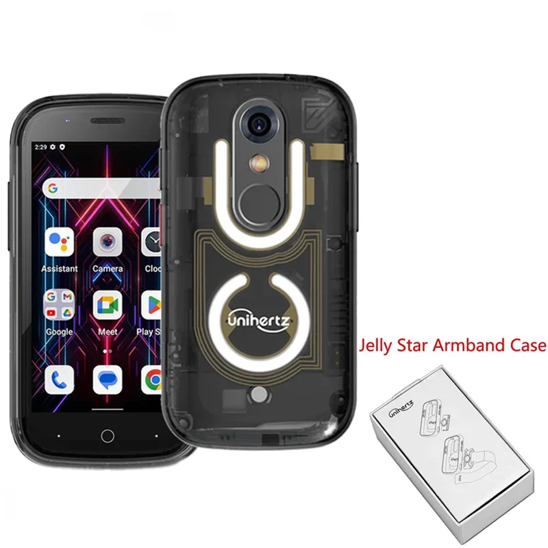 Unihertz Jelly Star Mini Smartphone Android 13 8GB 256GB Led Light Unlocked Transparent Backshell Cellphones 48MP 3 inch Phone