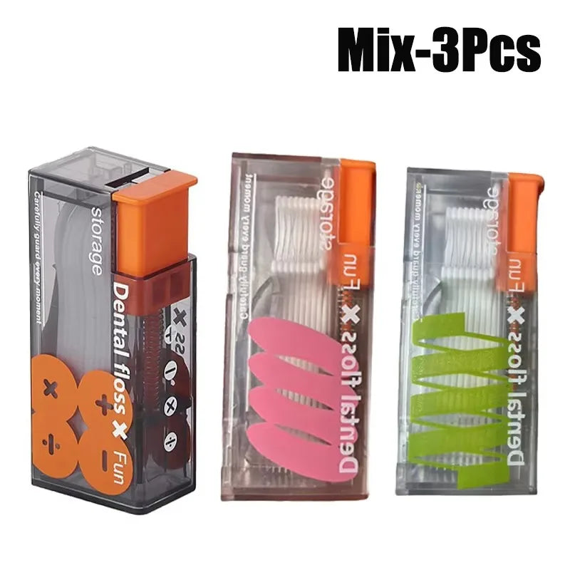 50-1000pcs Portable Dental Floss Toothpicks Teeth Stick Tooth Cleaning Interdental Brush Portable Dental Flosser For Home Travel