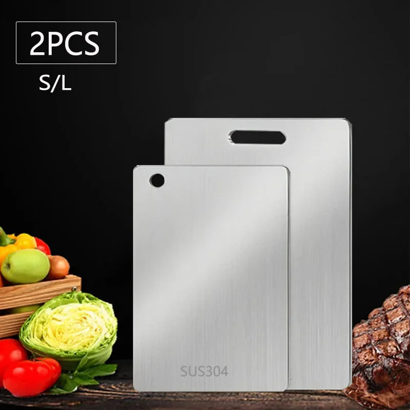 Stainless Steel Panel and Chopping Board Kitchen Household Thickened Double Sided Cutting Board Block Kneading Dough Boards