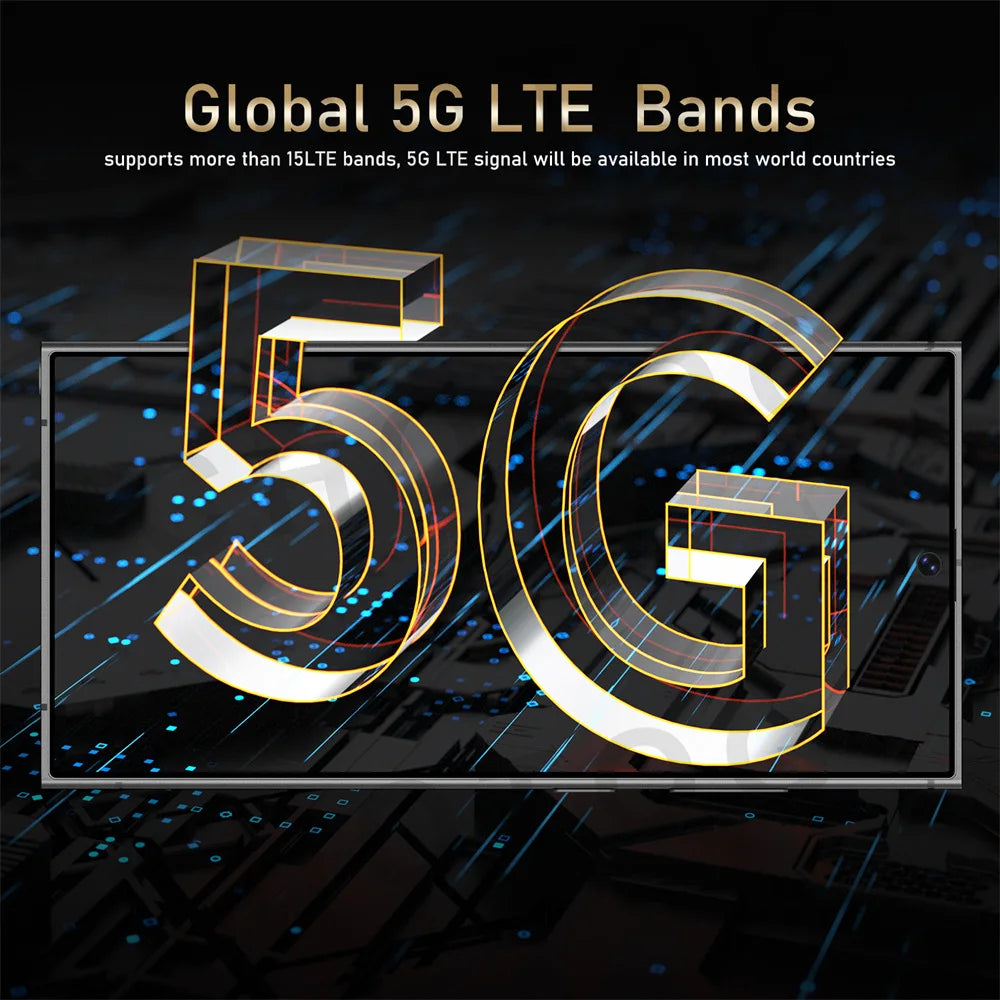 Screen Protector For SMS 25 Ultra Mobile Phones 22GB+2TB Cell Phone Tempered Glass Film For Android Smartphone 7.3''HD Cellphone