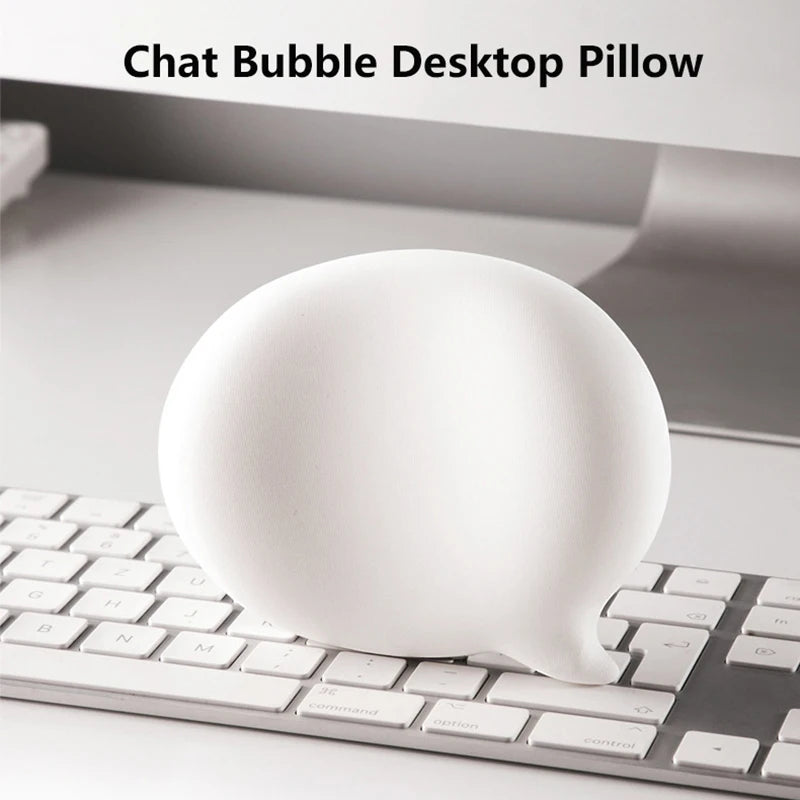 Chat Bubble Silicone Wrist Mouse Pad Keyboard Hand Rest Wrist Rest Palm Rest Wrist Pad Ergonomics White High Value Solid Color