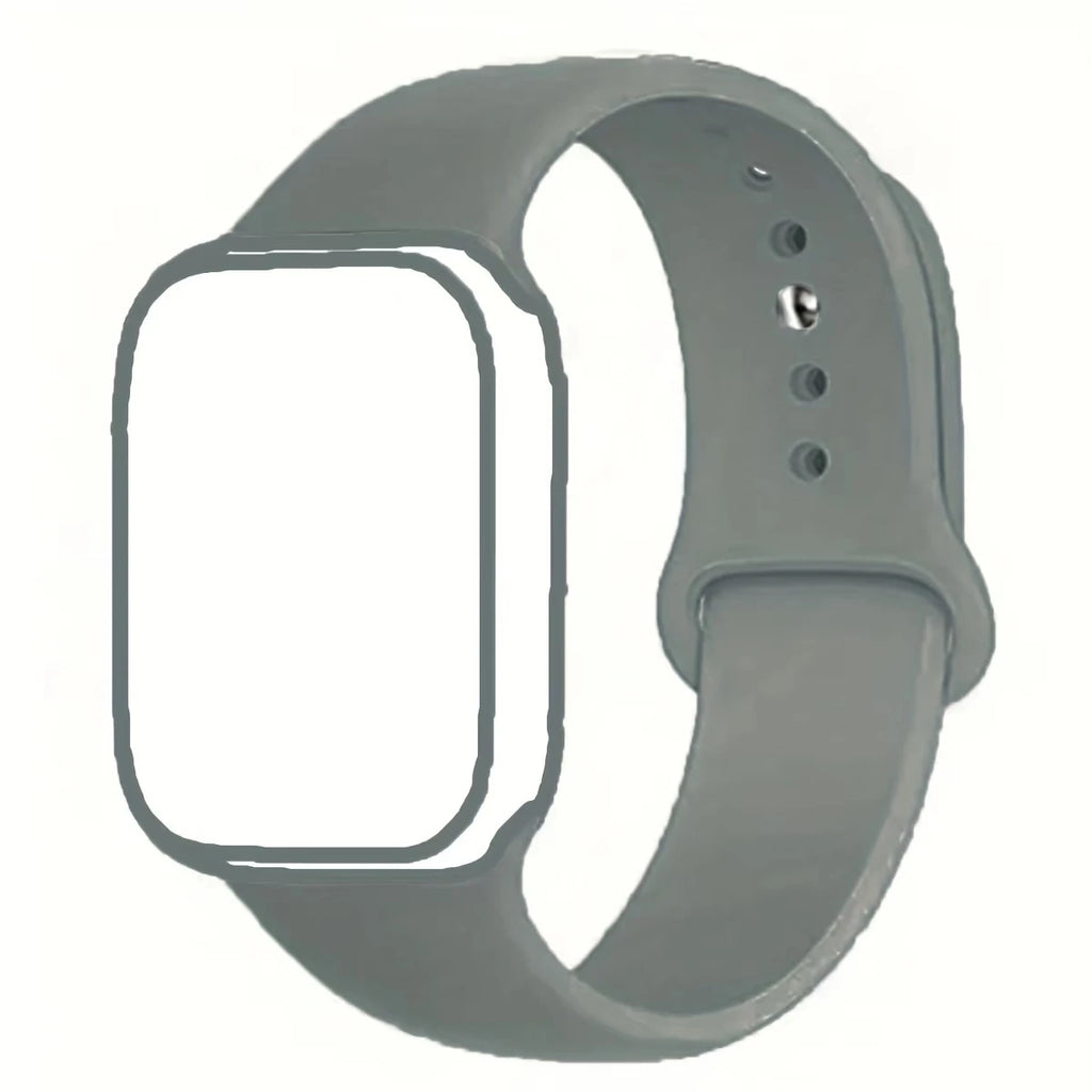 Silicone Band For Apple Watch strap 44mm 45mm 40mm 41mm 42-38mm 45 mm sport bracelet iwatch series 8 7 6 5 4 3 SE 9 Ultra 2 49mm