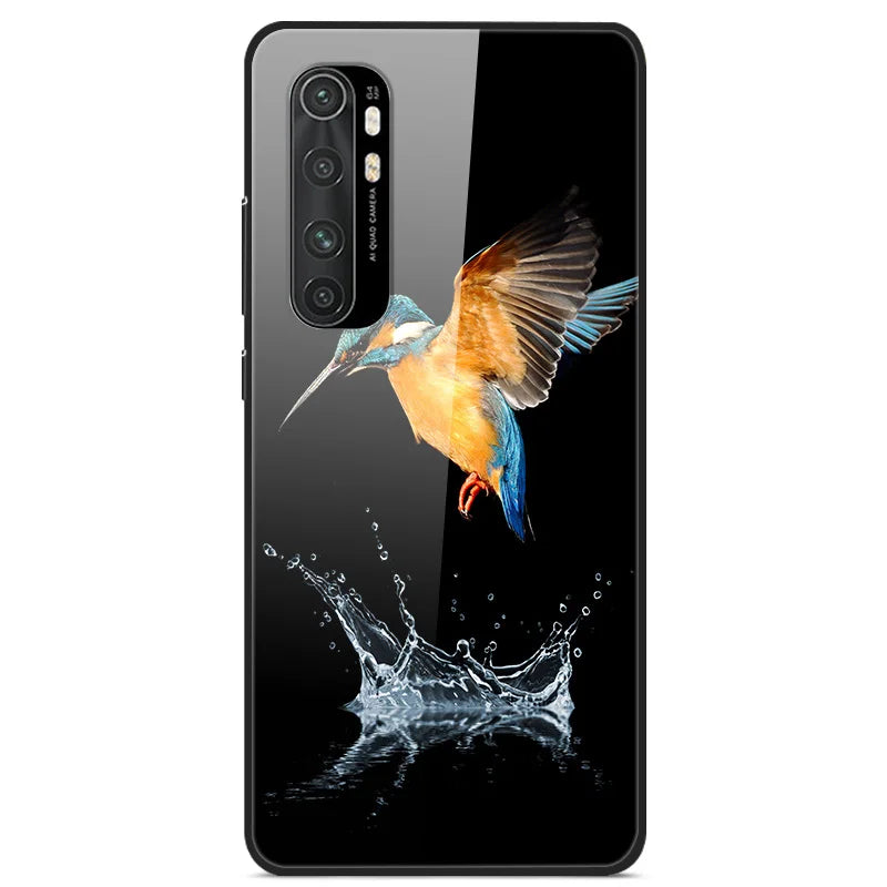 For Xiaomi Mi Note 10 Lite RU 6 GB 128 GB Case Tempered Glass Hard Back Cover For Xiaomi Mi Note 10 Lite Case Note10 Lite Fundas