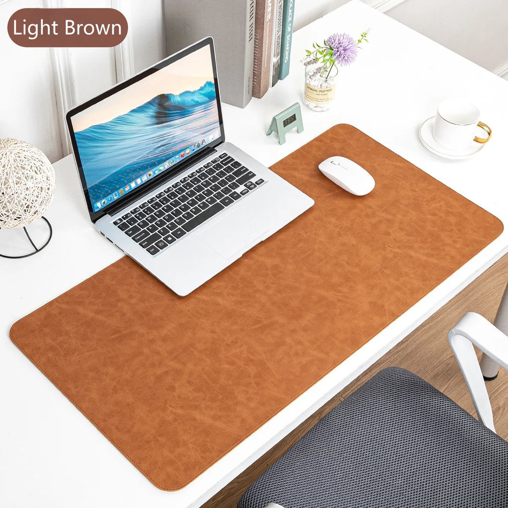 Office Desk Cushion Waterproof PU Mouse Pad Desk Mat Protective Cover Large Mousepad Computer Laptop Non-slip Keyboard Mats