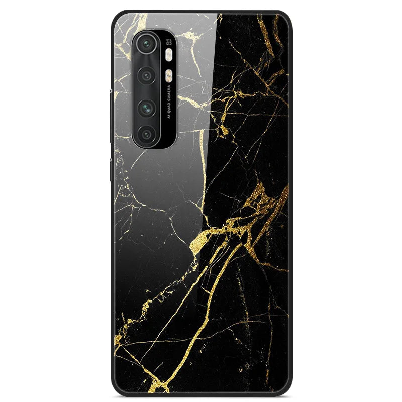 For Xiaomi Mi Note 10 Lite RU 6 GB 128 GB Case Tempered Glass Hard Back Cover For Xiaomi Mi Note 10 Lite Case Note10 Lite Fundas