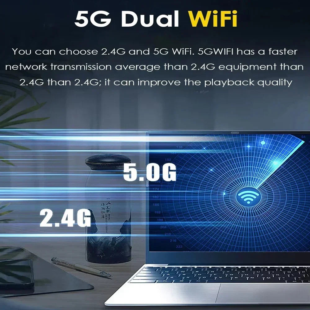 15.6" Windows 11 Pro Laptop Computer Intel Core i7 8500Y 16GB RAM 1TB SSD Laptops Office Computer PC Fingerprint Unlock Notebook