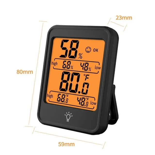 Indoor Digital Temperature Humidity Meter With Stand Magnet Portable House Office Temperature Monitor Thermometer Hygrometer