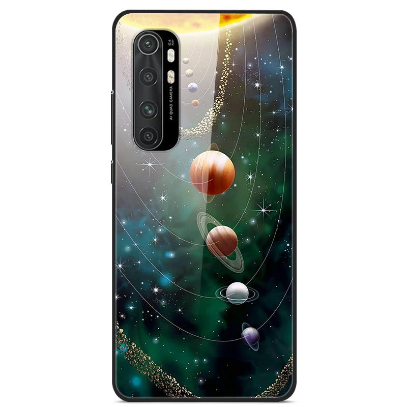 For Xiaomi Mi Note 10 Lite RU 6 GB 128 GB Case Tempered Glass Hard Back Cover For Xiaomi Mi Note 10 Lite Case Note10 Lite Fundas