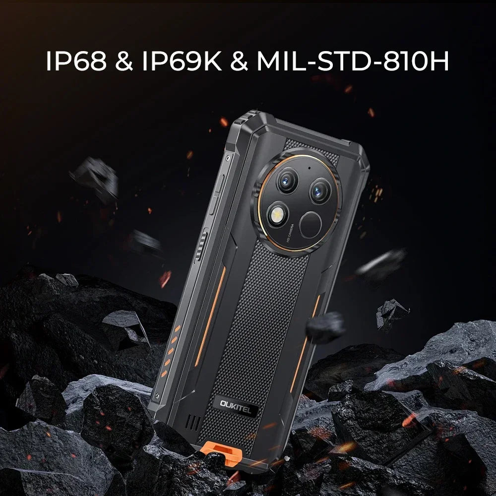 Oukitel G1 24GB+256GB Cellphone 6.52‘' HD+ 10600mAh  Android14 48MP Camera Rugged Smartphone