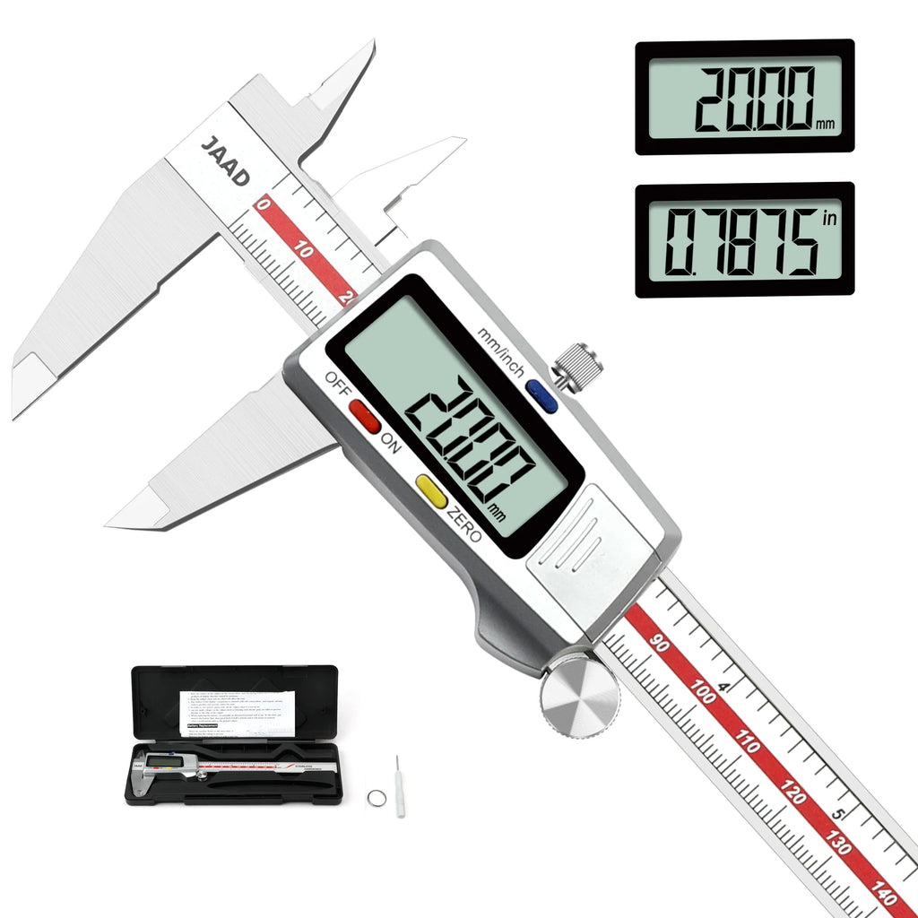 Digital Caliper,Stainless Steel Construction with Large LCD Screen,150mm/0-6 Inches,Industrial grade, high-precision tool