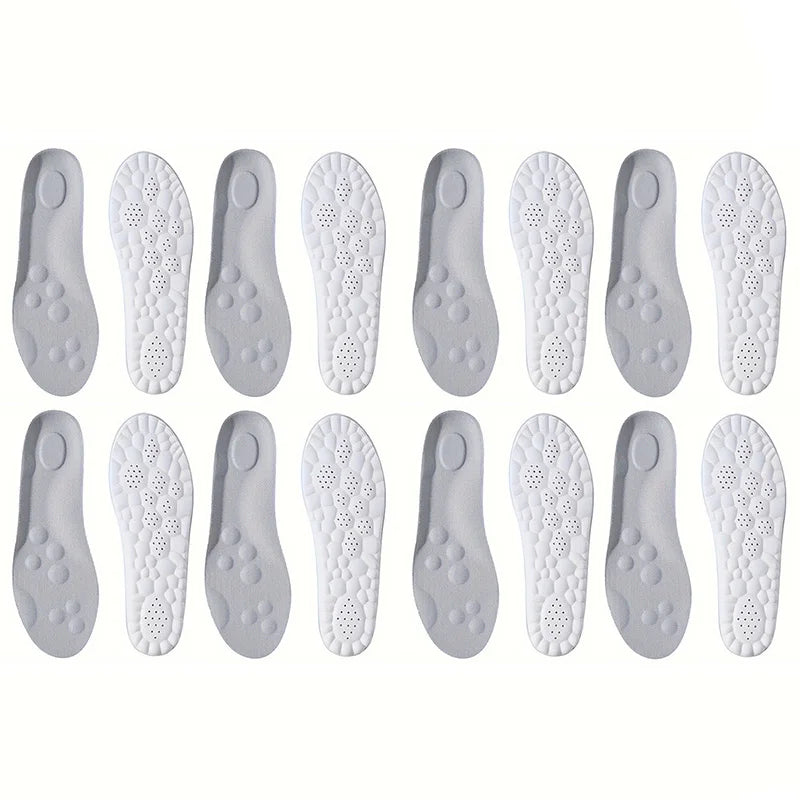 1Pair High Elasticity Latex Sport Insoles Soft Shoe Pads Arch Support Orthotic Insoles Deodorant Shock Absorption Cushion