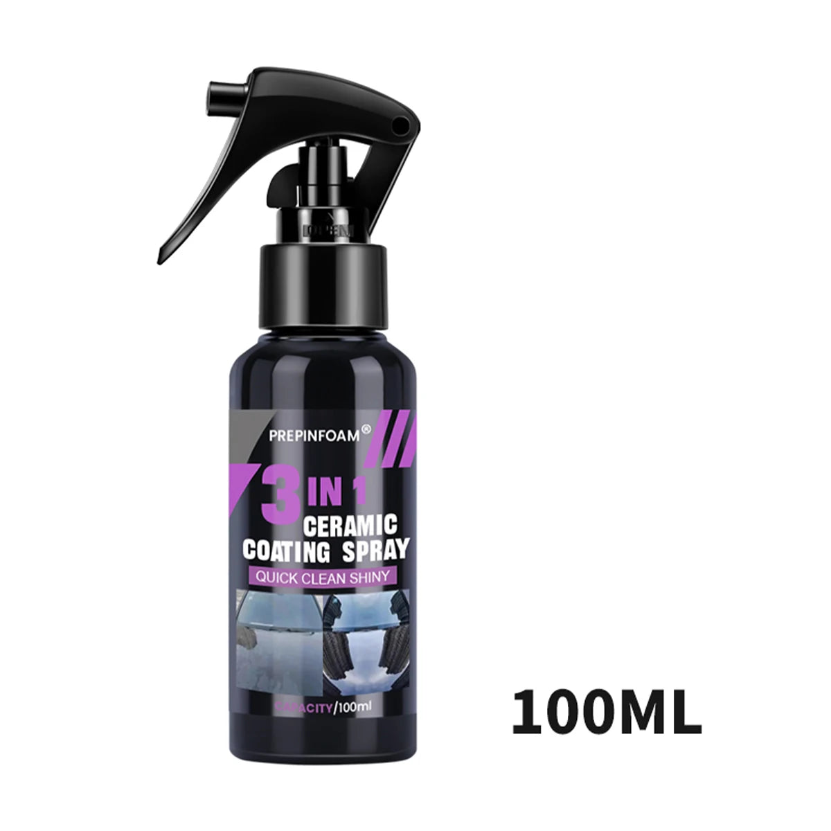 3 in 1 Car Ceramic Liquid Coating Spray Nano Crystal Hydrophobic Layer Polishing Agent High Gloss Paint Protection Wax Car Care