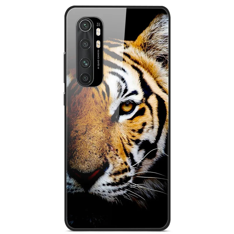 For Xiaomi Mi Note 10 Lite RU 6 GB 128 GB Case Tempered Glass Hard Back Cover For Xiaomi Mi Note 10 Lite Case Note10 Lite Fundas