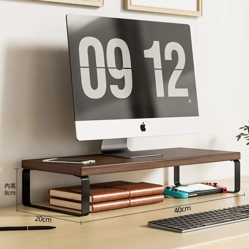 Hot 30/40cm Base Bracket Monitor Raising Stand  Desktop Computer Heightening Shelf Home Office Storage Holders Rack Organizer