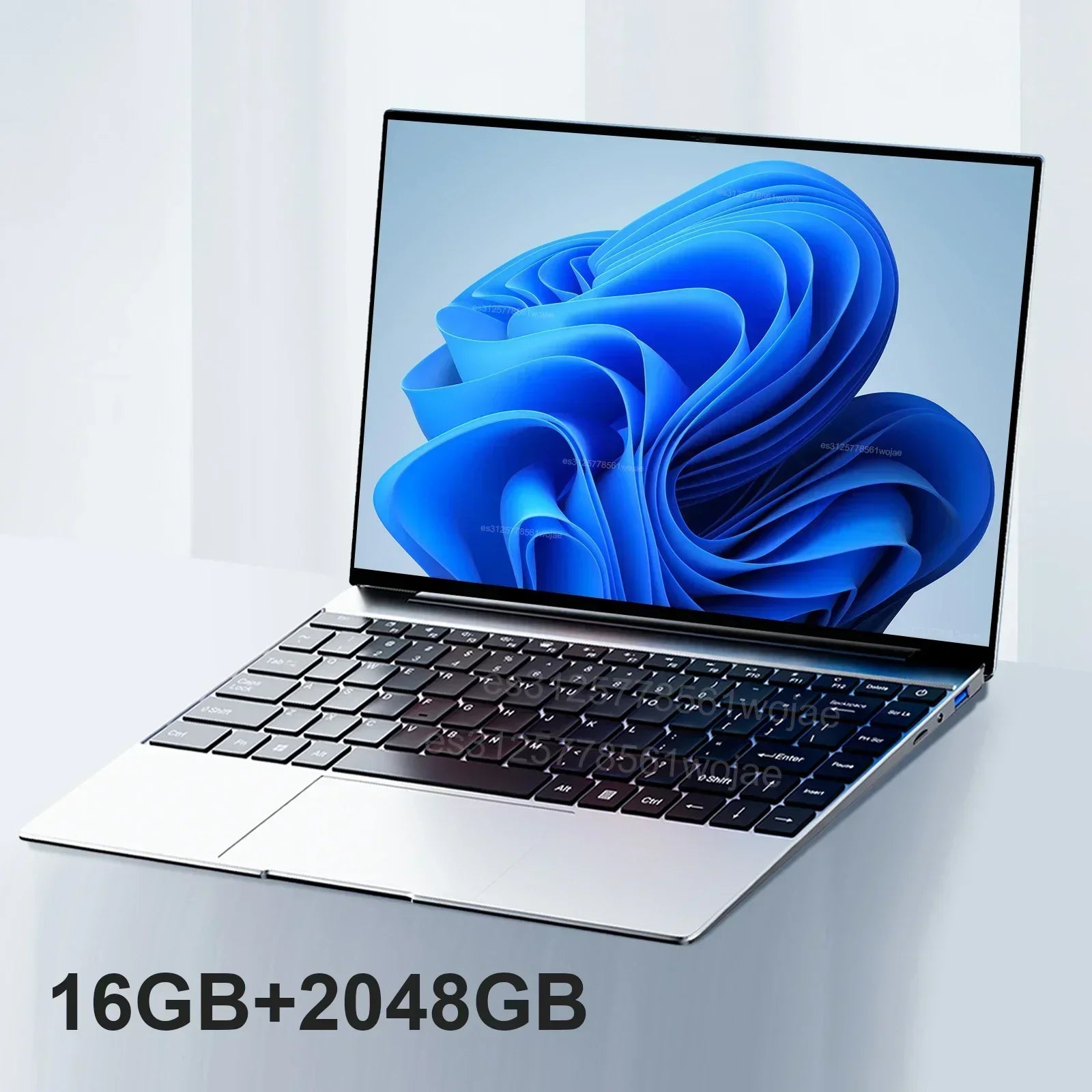 14.1" Ultra Slim Laptop 16GB RAM 2TB SSD Intel N3700 Notebook Gamer  1920*1080 Display Windows 11 Pro Office Study Computer PC