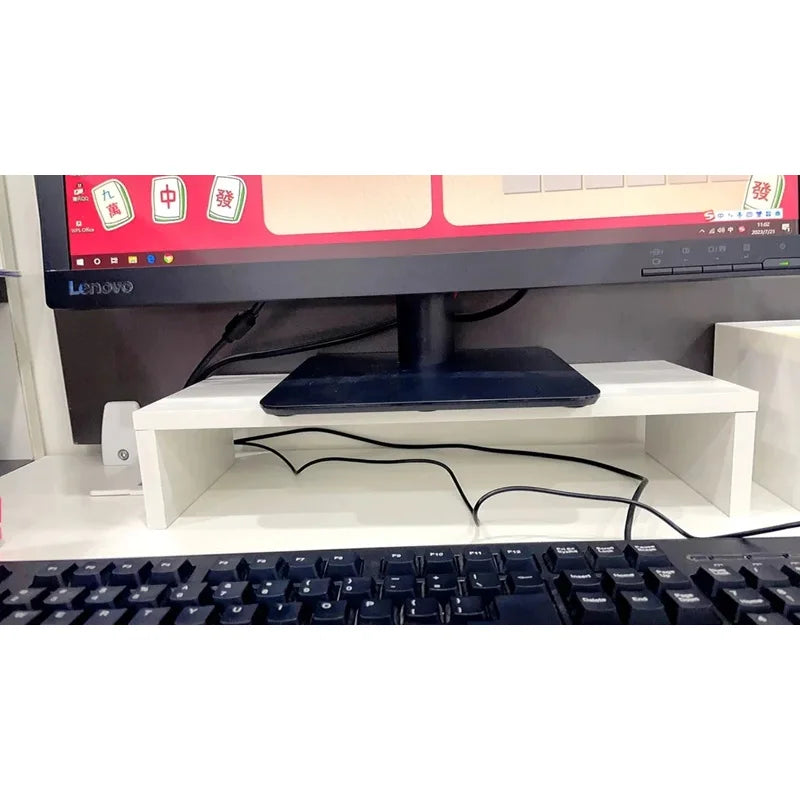 Monitor Riser Stand - Ergonomic Laptop Stand Desk Organizer Keyboard Storage