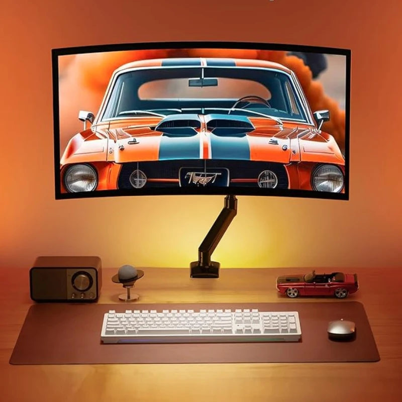 Single Monitor Bracket Up To 32 Inches And 19.8 Lbs Per Screen Computer Desk Mount Stand Adjustable Gas Spring