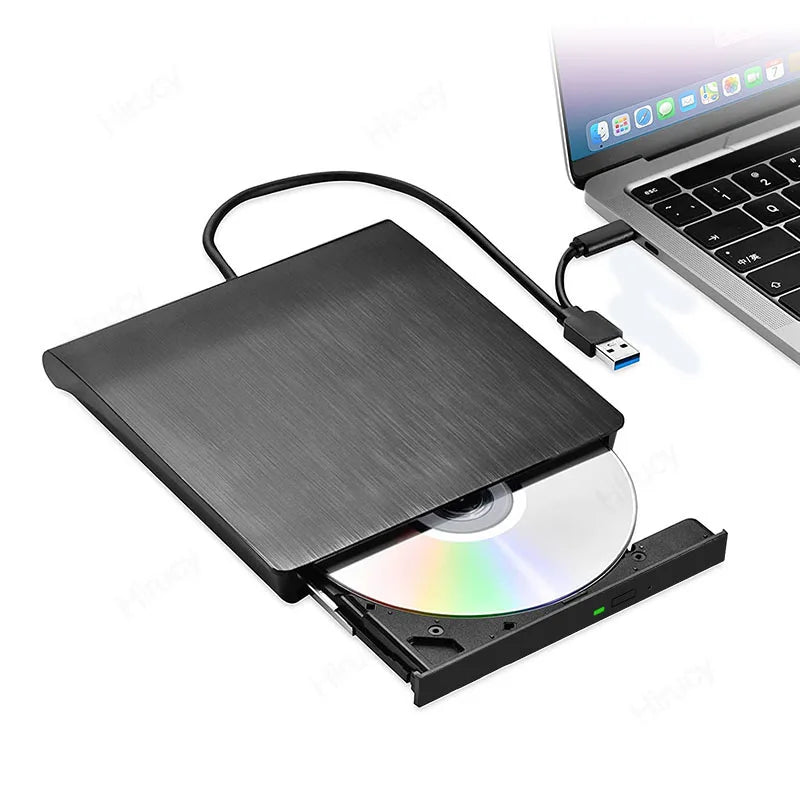 USB 3.0 USB C External CD/DVD RW Drive Read Burner Portable DVD Player Optical Drives For Laptop PC Windows 11 10 Linux OS Mac