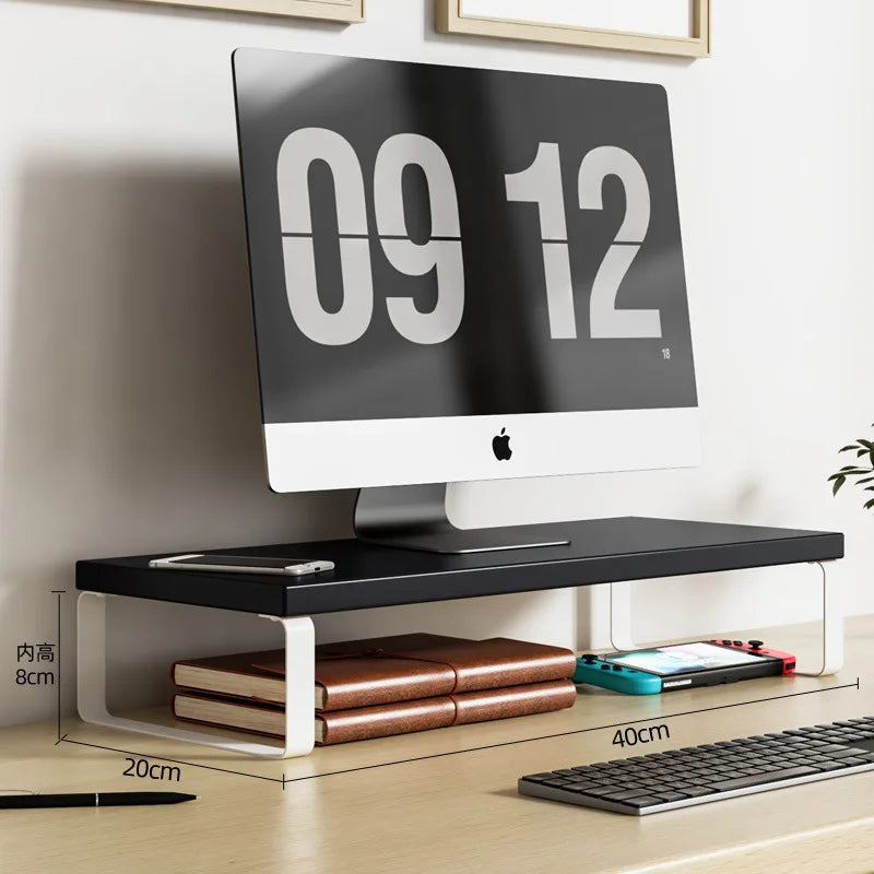 Hot 30/40cm Base Bracket Monitor Raising Stand  Desktop Computer Heightening Shelf Home Office Storage Holders Rack Organizer