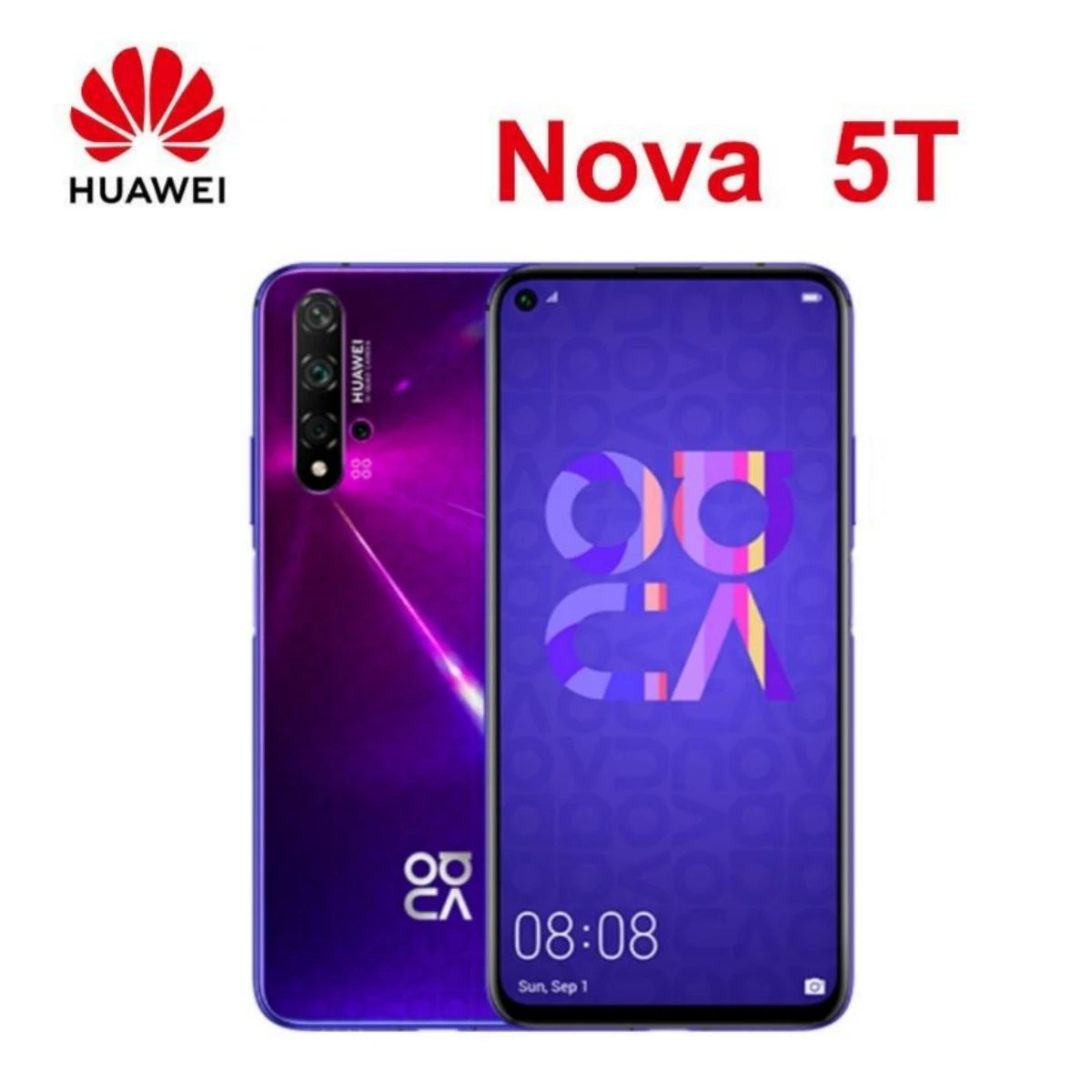 HUAWEI-Nova 5T,Smartphone Android,6.26 inch,256GB ROM,Google Play Store,Mobile phones,48MP,4G Network,Cellphones
