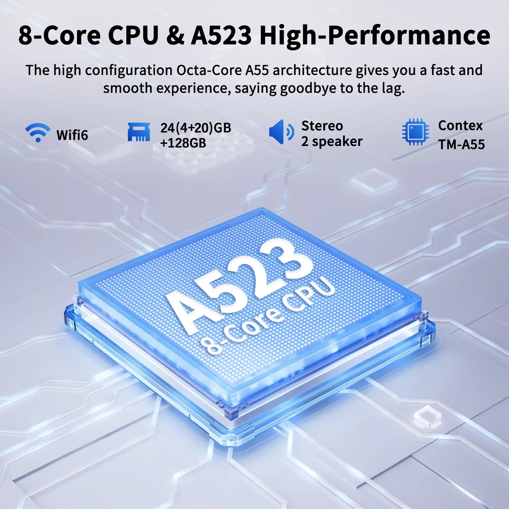 URAO C101L 10 Inch Android 15 Tablet A523 Octa Core Tablets 24GB+128GB 1 TB Expansion WiFi 6 5MP+8MP Camera Keyboard Mouse Set