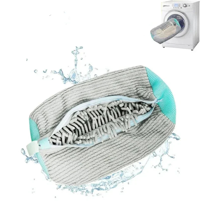 1/2PCS Wash Shoes Bag Padded Net Laundry Shoes Protector Fluffy fibers Polyester Washing Shoes Machine Laundry Bag Drying Bags