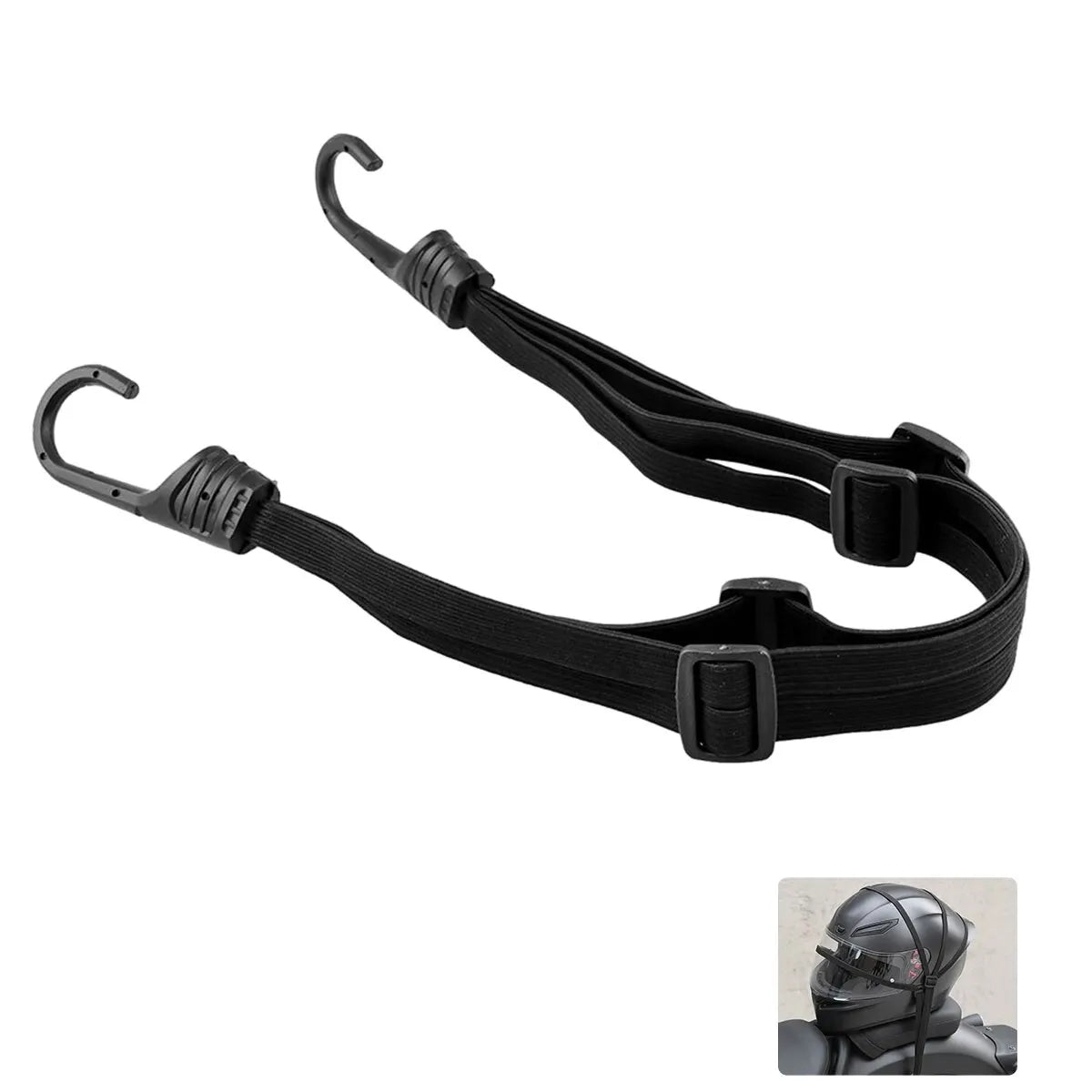 Motorcycle Helmet Straps Hook Luggage Straps Retractable Elastic Rope Motos Helmet Luggage Adjustment Fix Buckle Rope Accessorie
