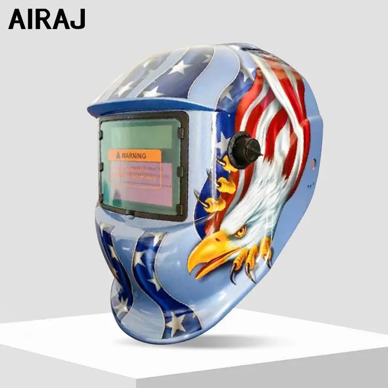 AIRAJ Welding Helmet Auto Darkening Welding Mask For TIG MIG ARC Welder Machine Large View True Color DIN9-13 93*42MM Vision